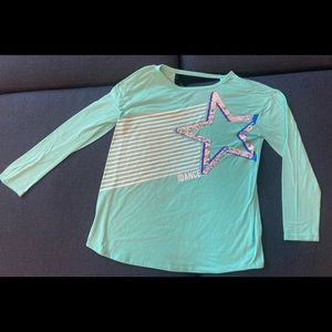 Girls Long Sleeve Sequin Star Shirt